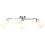 Provira Plafondlamp met keramieke cilindervormige kappen 3xE14 wit