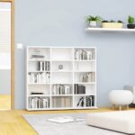 Provira Cd-kast 102x23x89,5 cm bewerkt hout hoogglans wit