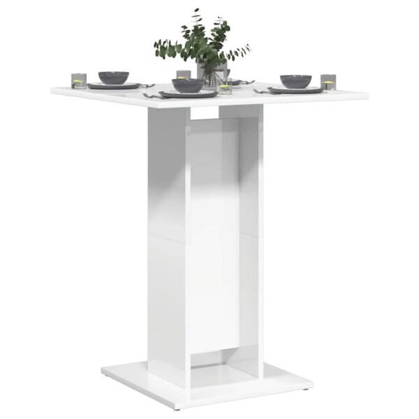 Provira Bistrotafel 60x60x75 cm bewerkt hout hoogglans wit