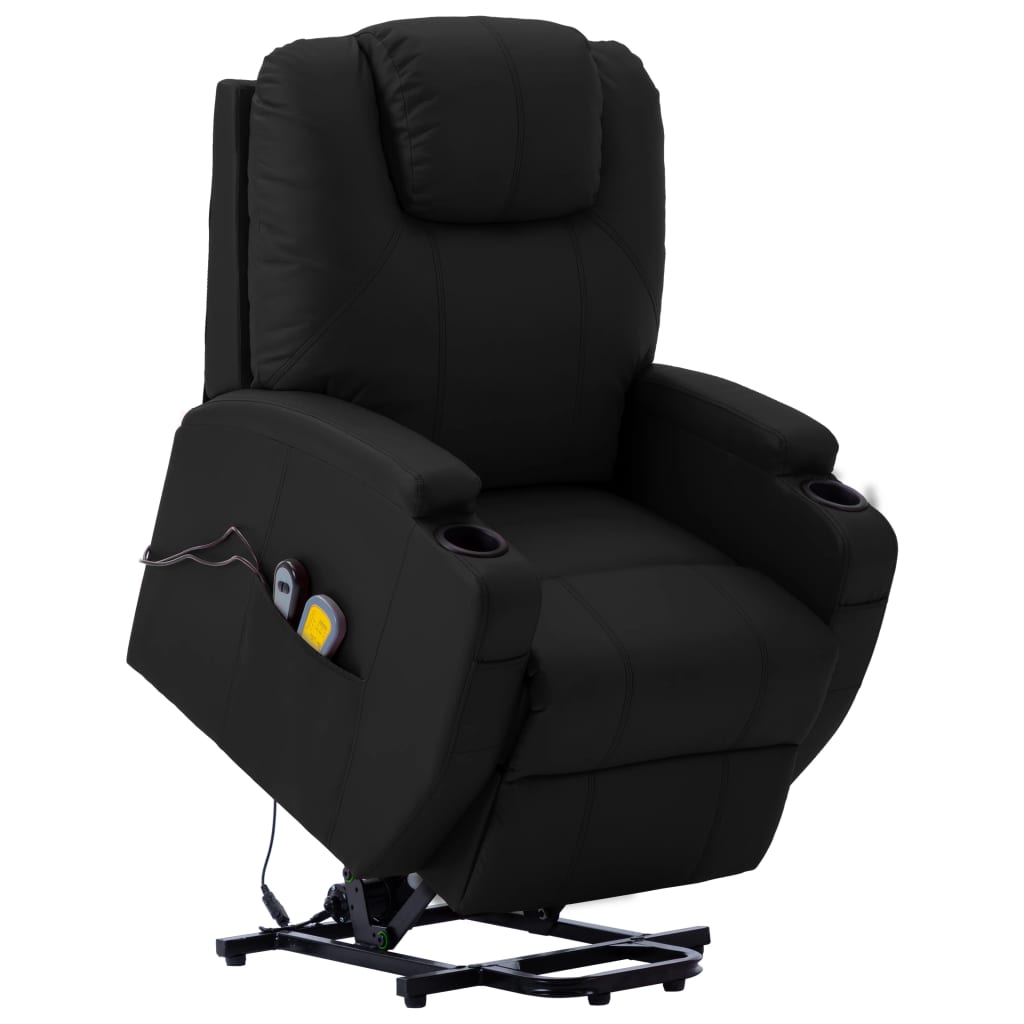 8719883991009_a_en_hd_1 Provira Sta-op-massagestoel kunstleer zwart - Image 1