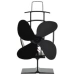 Provira Kachelventilator met 4 vinnen zwart