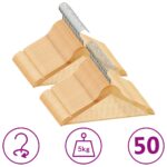 Provira 50-delige Kledinghangerset anti-slip hardhout
