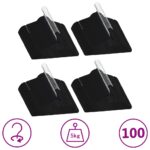 Provira 100-delige Kledinghangerset anti-slip fluweel zwart