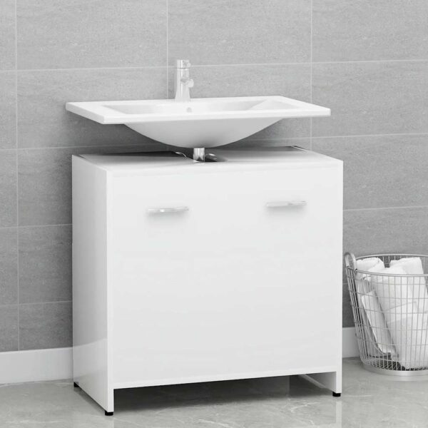 Provira Badkamerkast 60x33x61 cm bewerkt hout wit
