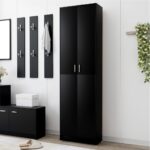 Provira Gangkast 55x25x189 cm bewerkt hout zwart