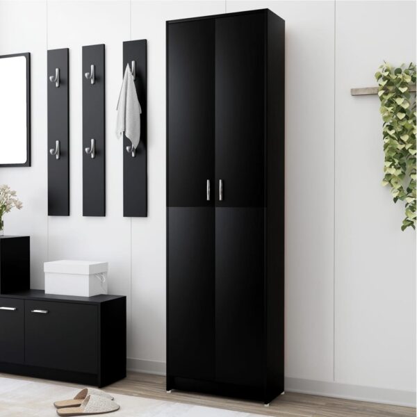 Provira Gangkast 55x25x189 cm bewerkt hout zwart