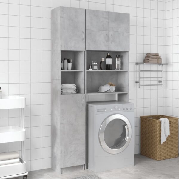 Provira Badkamerkast 32x25,5x190 cm bewerkt hout betongrijs