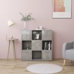 Provira Boekenkast 90x30x90 cm bewerkt hout betongrijs