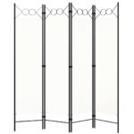 Provira Kamerscherm met 4 panelen 160x180 cm wit