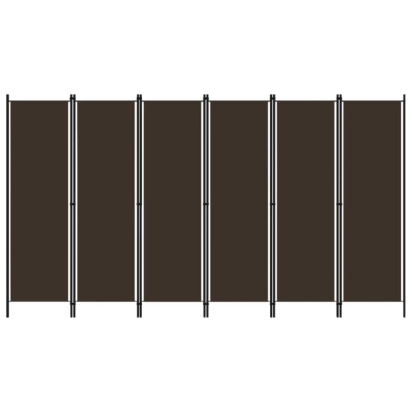 Provira Kamerscherm met 6 panelen 300x180 cm bruin