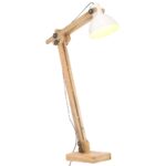Provira Vloerlamp E27 massief mangohout wit