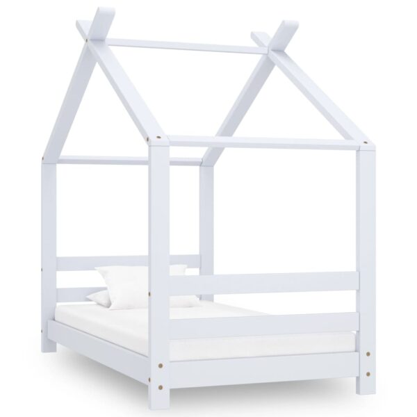 Provira Kinderbedframe massief grenenhout wit 70x140 cm