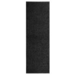 Provira Deurmat wasbaar 60x180 cm zwart