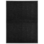 Provira Deurmat wasbaar 90x120 cm zwart