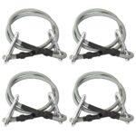 Provira Touwen met karabijnhaak 4 st rubber