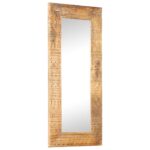 Provira Spiegel handgesneden 110x50x2,5 cm massief mangohout