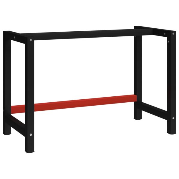 Provira Werkbankframe 120x57x79 cm metaal zwart en rood
