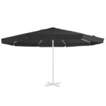Provira Vervangingsdoek voor parasol 500 cm zwart