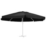 Provira Vervangingsdoek voor parasol 600 cm zwart