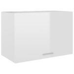 Provira Hangkast Lyon 60x31x40 cm bewerkt hout hoogglans wit