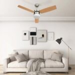 Provira Plafondventilator met lamp afstandsbediening 108 cm lichtbruin