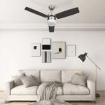 Provira Plafondventilator met lamp afstandsbediening 108 cm donkerbruin