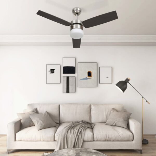 Provira Plafondventilator met lamp afstandsbediening 108 cm donkerbruin