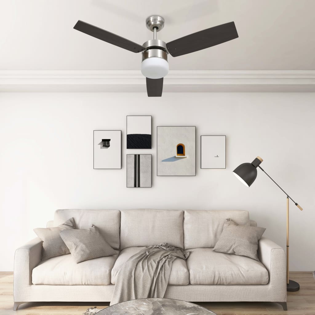 8720286145968_m_en_hd_1 Provira Plafondventilator met lamp afstandsbediening 108 cm donkerbruin - Image 1