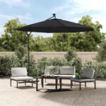 Provira Vervangingsdoek voor zweefparasol 300 cm zwart