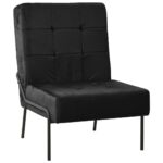 Provira Relaxstoel 65x79x87 cm fluweel zwart