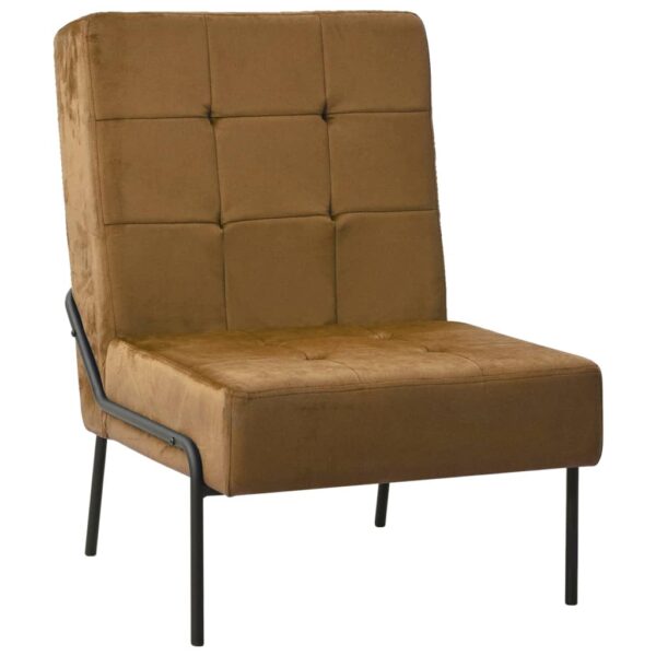 Provira Relaxstoel 65x79x87 cm fluweel bruin