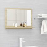 Provira Badkamerspiegel 60x10,5x37 cm bewerkt hout sonoma eikenkleurig