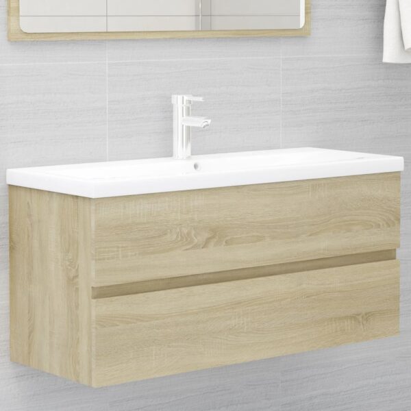 Provira Wastafelkast 100x38,5x45 cm bewerkt hout sonoma eikenkleurig