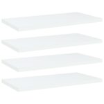 Provira Wandschappen 4 st 40x20x1,5 cm bewerkt hout wit