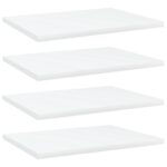 Provira Wandschappen 4 st 40x30x1,5 cm bewerkt hout wit