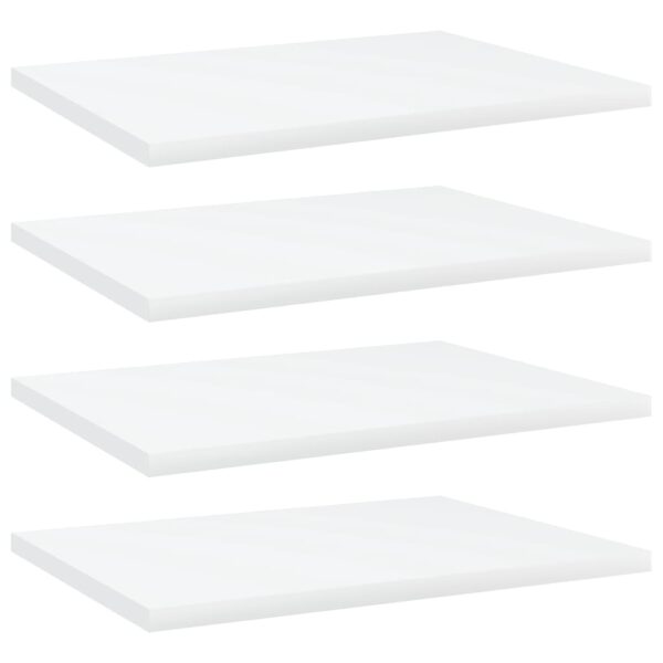 Provira Wandschappen 4 st 40x30x1,5 cm bewerkt hout wit