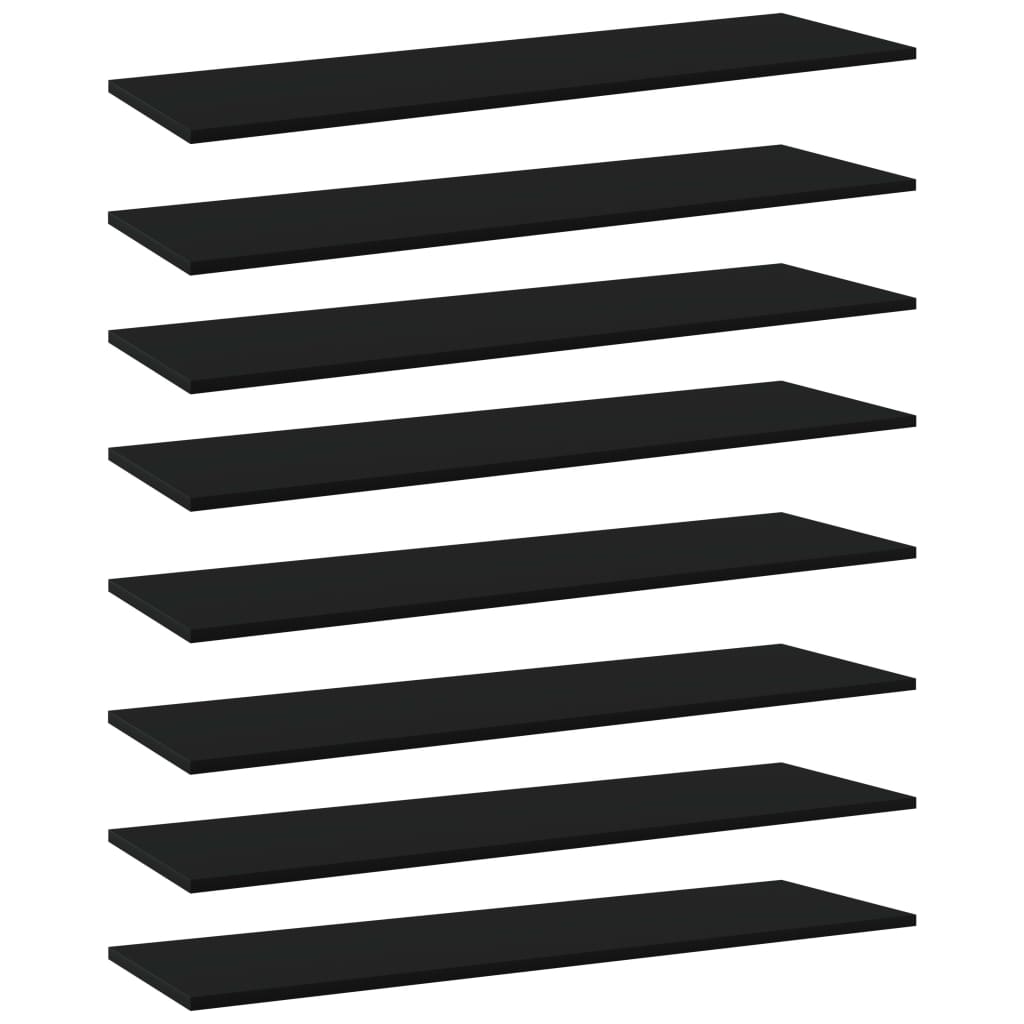 8720286246504_a_en_hd_1 Provira Wandschappen 8 st 100x30x1,5 cm spaanplaat zwart - Image 1