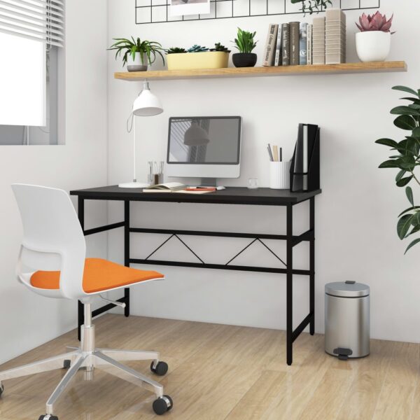 Provira Computerbureau 105x55x72 cm MDF en metaal zwart