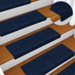 Provira Trapmatten 15 st 65x21x4 cm naaldvilt blauw