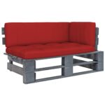 Provira Tuinhoekbank pallet geïmpregneerd grenenhout grijs