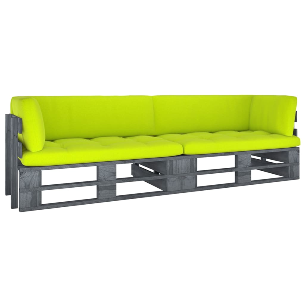 8720286310342_a_en_hd_1 Provira Tweezitsbank pallet met kussens grijs geïmpregneerd grenenhout - Image 1