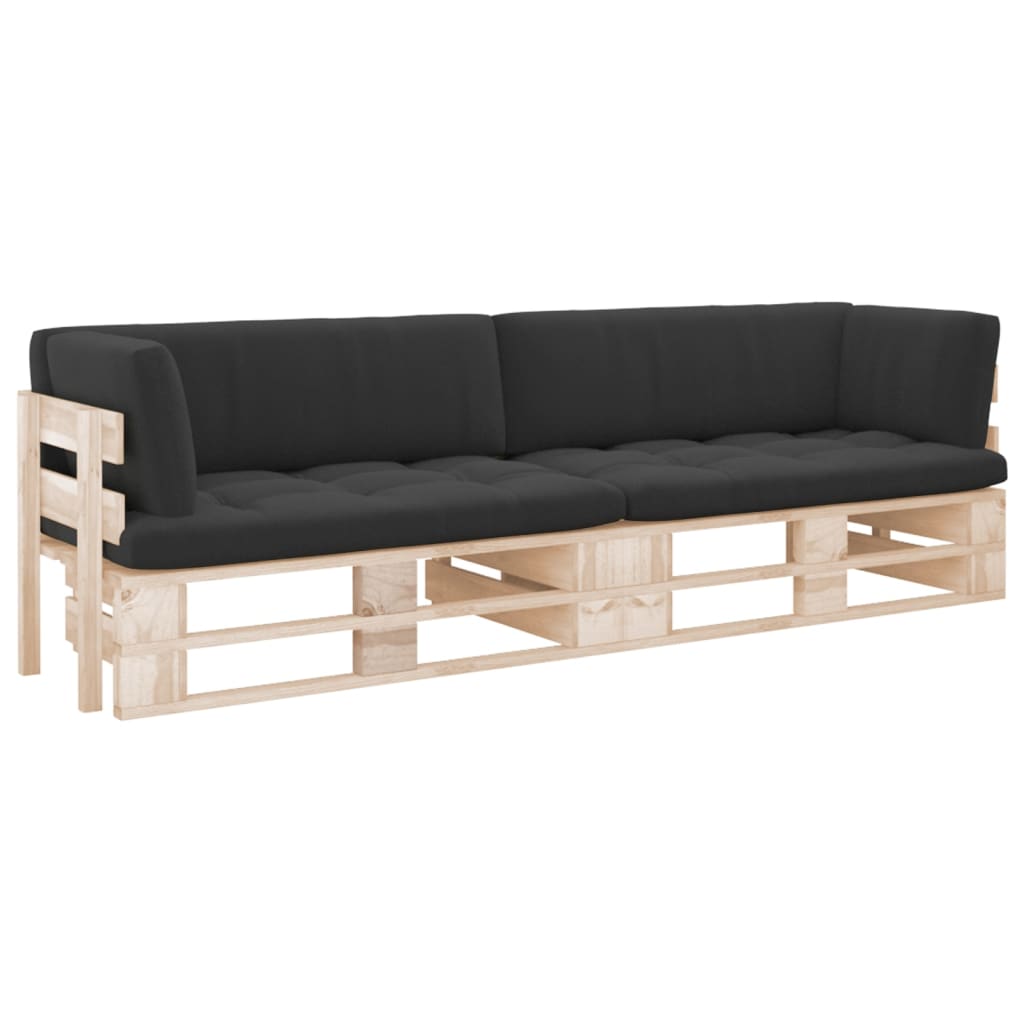 8720286310793_a_en_hd_1 Provira Tweezitsbank pallet met kussens geïmpregneerd grenenhout - Image 1