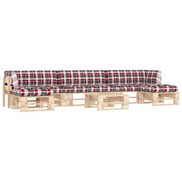 Provira 6-delige Loungeset pallet met kussens geïmpregneerd grenenhout