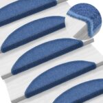 Provira Trapmatten 10 st 56x17x3 cm blauw