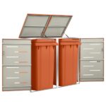 Provira Containerberging dubbel 138x77,5x112,5 cm roestvrij staal