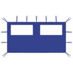 Provira Prieelzijwand met ramen 4x2 m blauw