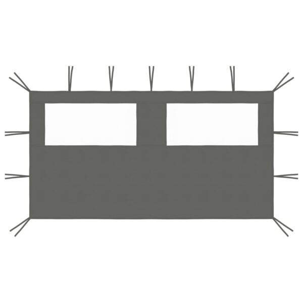 Provira Prieelzijwand met ramen 4x2 m antracietkleurig