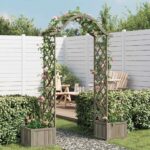 Provira Pergola met plantenbak massief vurenhout grijs