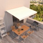 Provira Luifel automatisch uittrekbaar 400x350 cm crèmekleurig