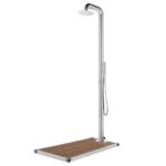 Provira Buitendouche met bruine basis 230 cm roestvrij staal